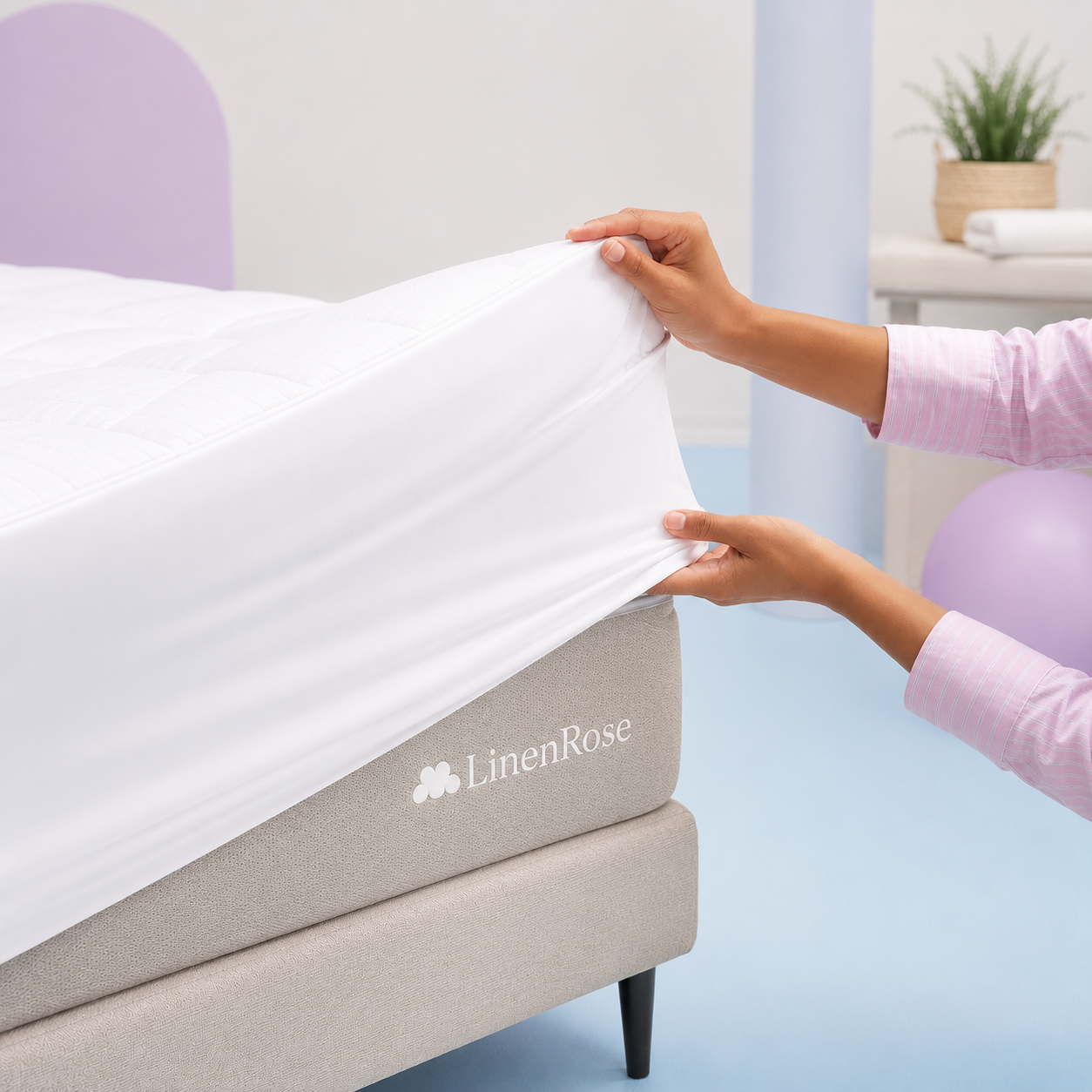 Linen&Rose - Premium Quilted Luxury Mattress Topper 1000 GSM